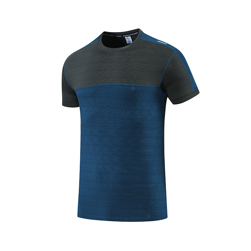 2022 verano hombres deportes casuales cuello redondo Camiseta transfronteriza suelta talla grande fitness ropa de secado rápido manga corta registro imprimible