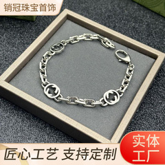新款复古手链双G字母互扣时尚潮流轻奢情侣女式首饰服饰配件批发