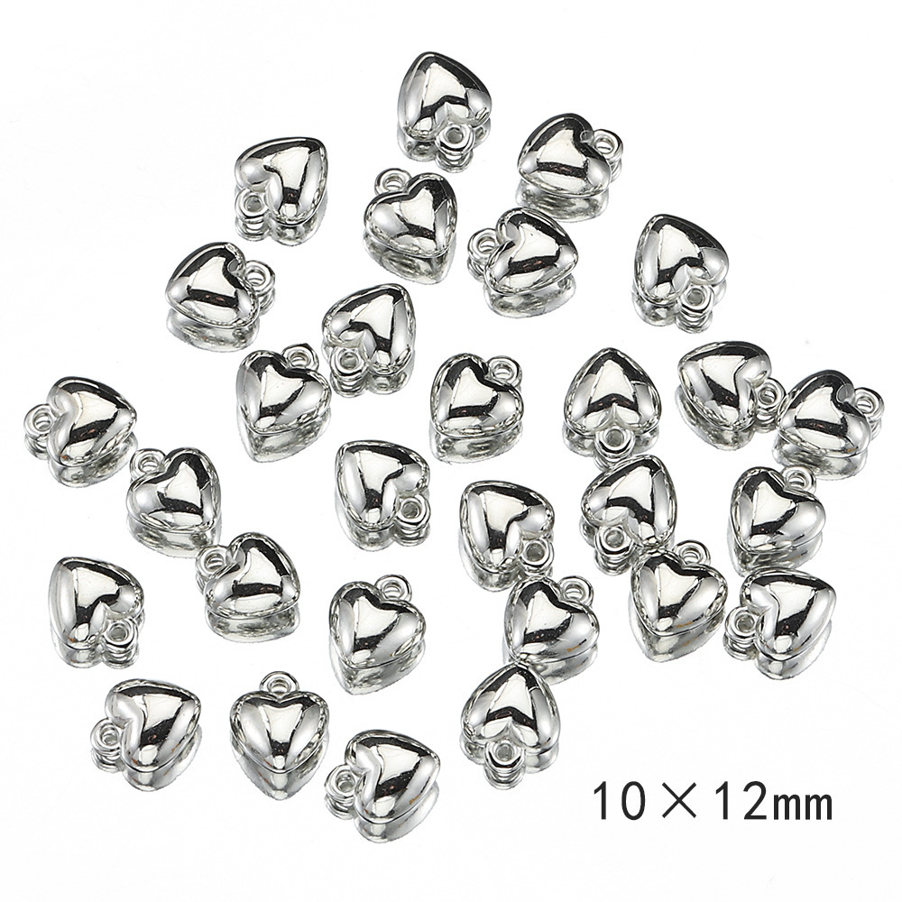 1000g Weight Pendant Jewelry Making Type 6X8MM, 8x10mm Jewelry Making Size DIY Jewelry Accessories Classification 1 Piece Quantity CCB, Plastic Material Heart Shape Pattern Plating Design Basic, Simple Style, Classic Style Style 1 Piece 6X8MM 8x10mm CCB Plastic Heart Shape Pendant 2