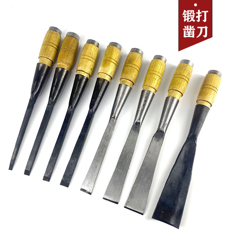 鍛打大工ノミ彫刻専用ノミ刀平刀旧式平ノミ大工工具大全セット|undefined