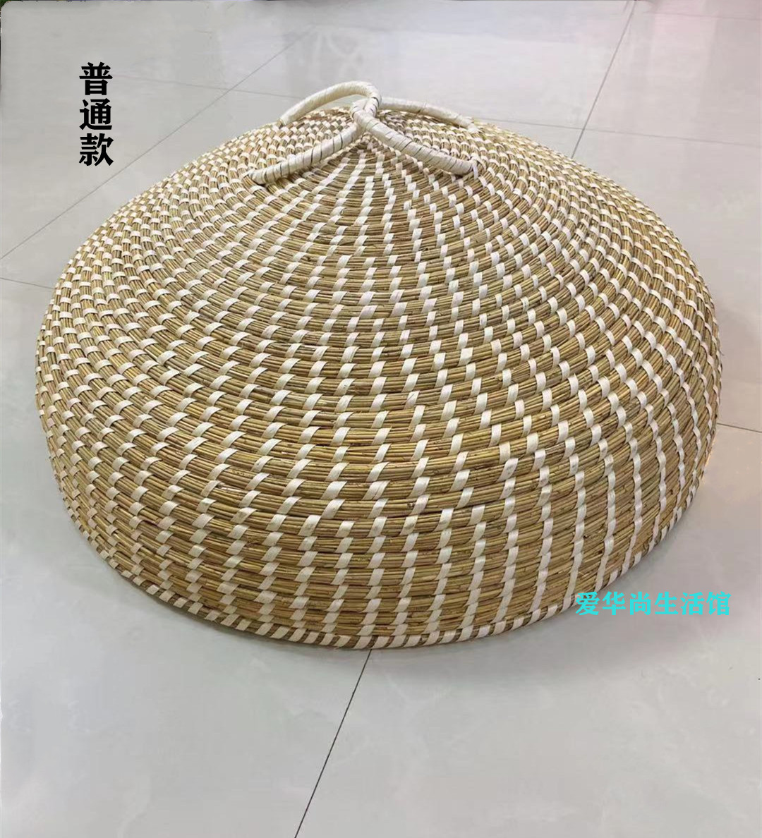 7L8K家用高拱手工芦苇草编六七八印铁锅柴锅蒸锅火锅灶鱼台锅盖草