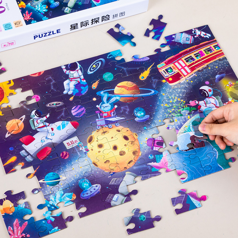 3-6-8岁儿童早教益智玩具专注力大脑思维逻辑训练益智拼图100片