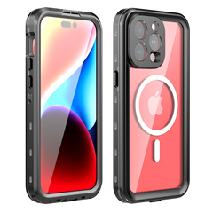 防水携帯電話ケースはアップル15 MagSafe磁気吸引iphone15 promax潜水保護ケースに適している
