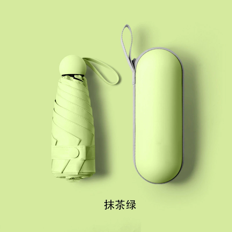 Mini Solar Capsule Umbrella, Compact Handheld, UV Protection SPF50+, Customizable