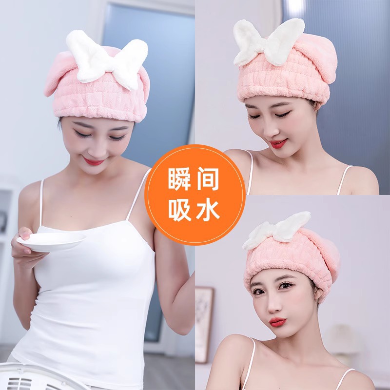 2025 nuevo sombrero de baño de mujer arco sombrero de cabello seco bolsas de cabello toallas de cabello seco súper absorción rápida toallas de cabello seco toallas