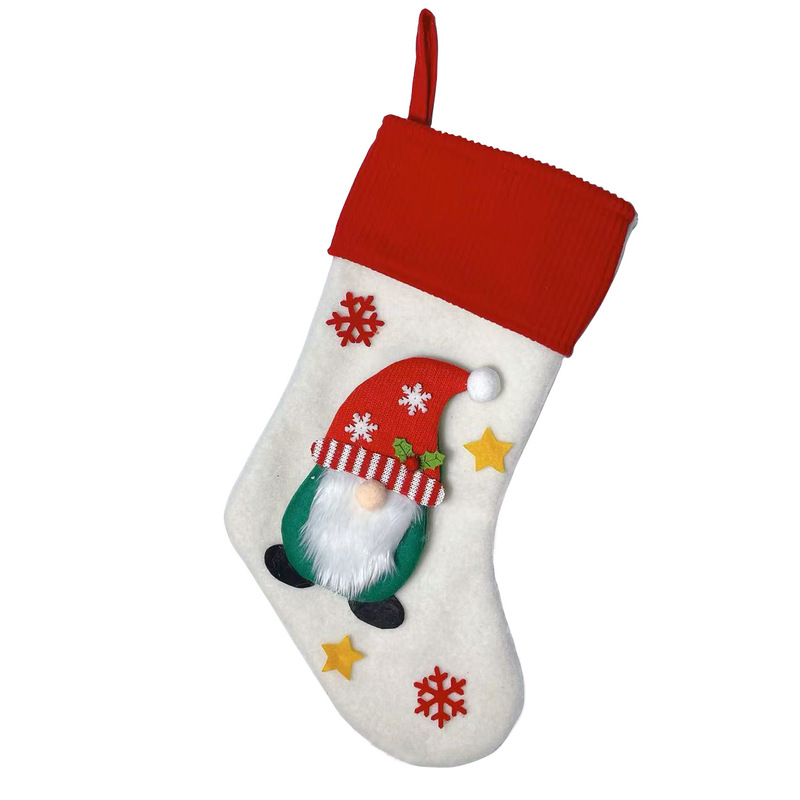 国境を越えた新しい小人無顔老人クリスマス靴下クリスマスツリーペンダントクリスマスプレゼント袋シーンはキャンディー靴下を飾る|undefined