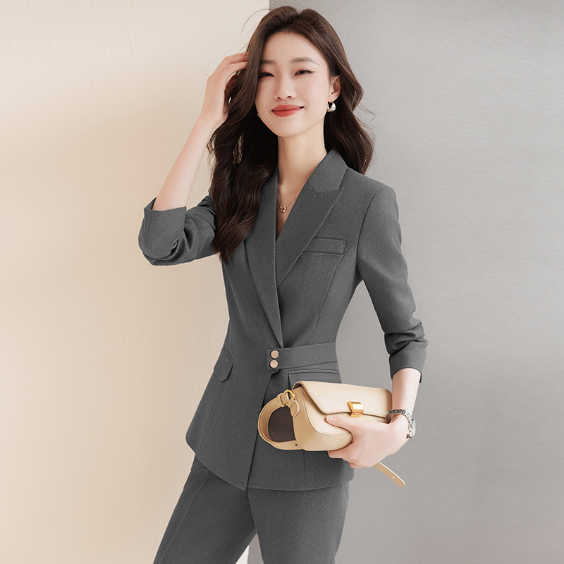 New in stock fashionable elegant suit suit women's hotel front desk High sense beauty salon jewelry shop overalls