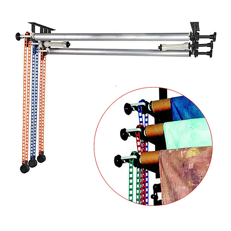 Nuel 3-axis manual background rack roller wall-mounted manual background support system hook expansion rod zipper bar