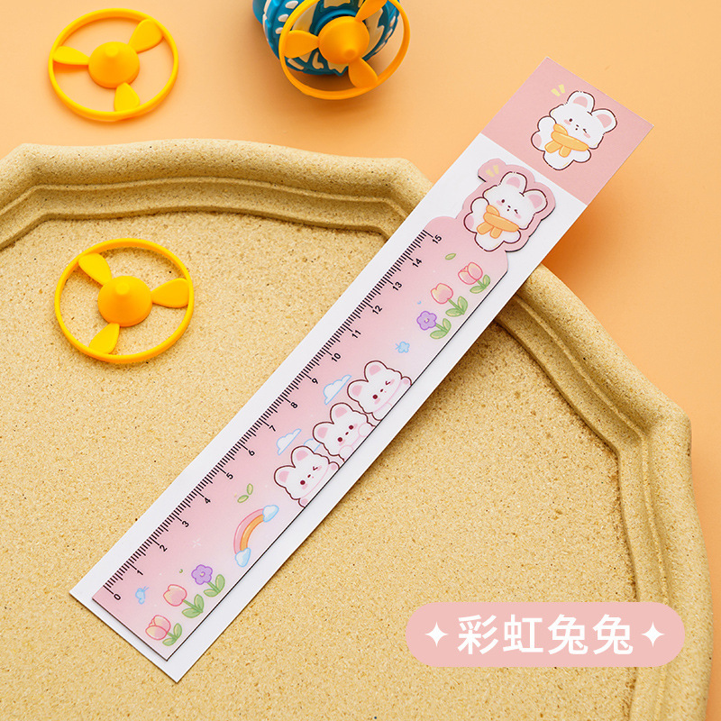 Regla recta regla multifuncional dibujos animados lindos estudiantes de primaria regla suave magnética jardín de infantes para niños regalo de premio