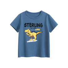 27kids潮牌童装T恤夏季新款 欧美风中小童恐龙男宝宝衣服一件代发