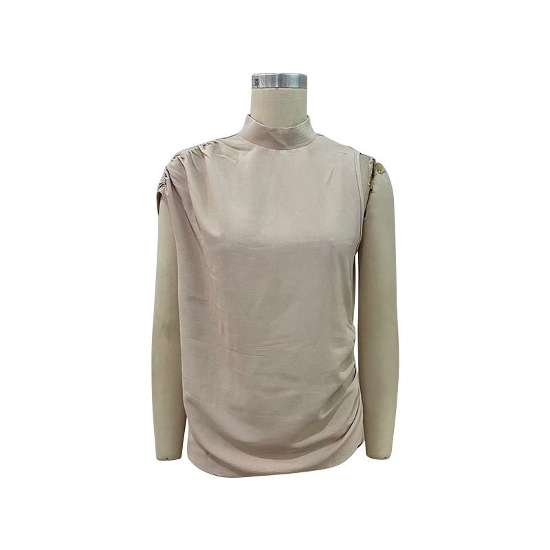 Camicie senza maniche con collo medio in tinta unita_voghion.com