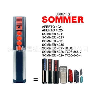 Foreign Trade 868.3Mhz /434.42Mhz 4-Key Garage Door Remote Control Key Compatible with Som-Mer