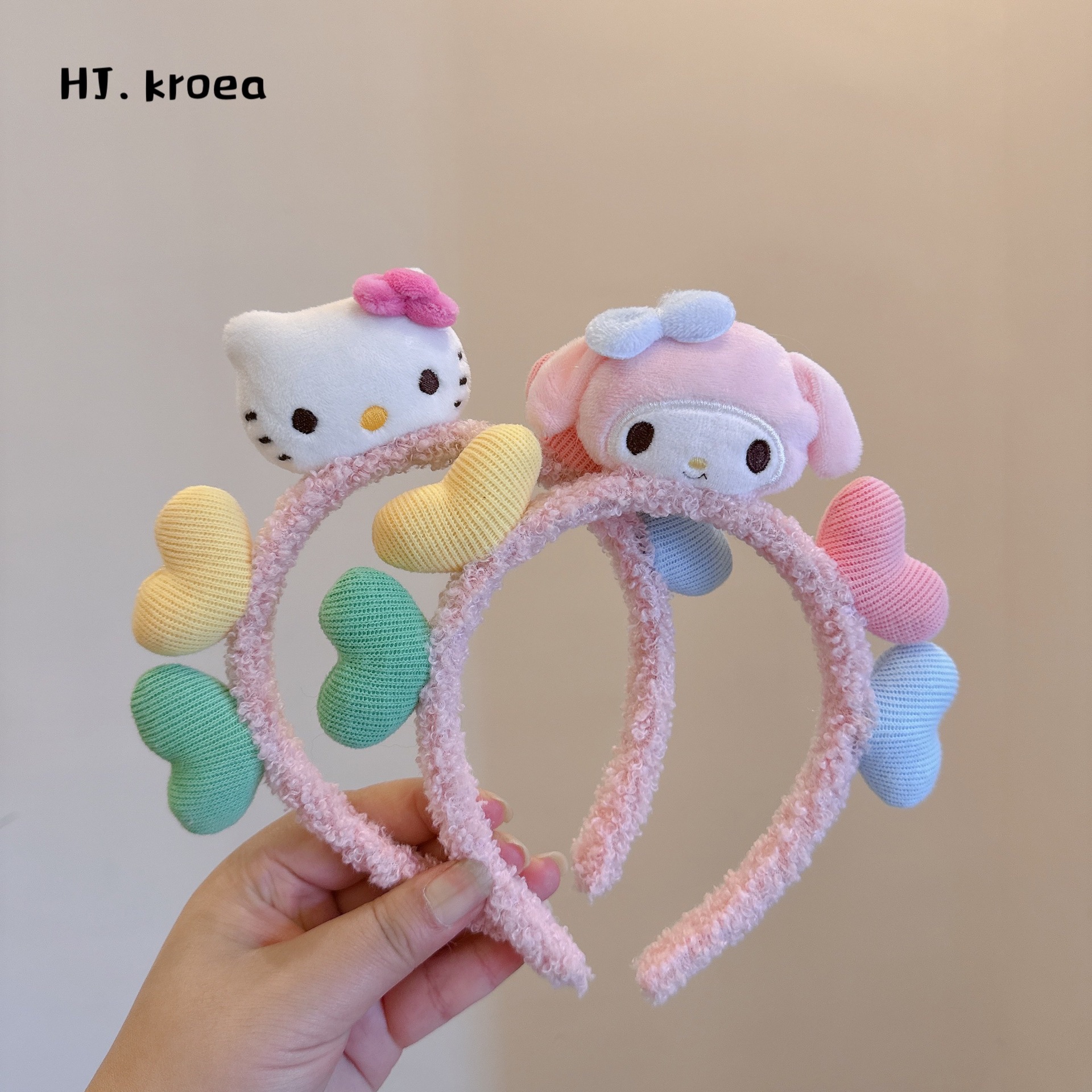 【卡通少年】甜美少女卡通可愛毛絨kt貓洗臉發箍賣萌發卡飾品女