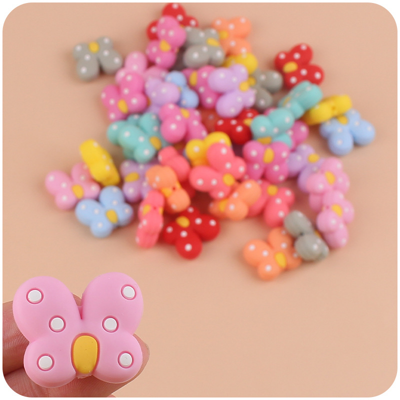 Bebé de dibujos animados silicona mariposa pequeño mordedor creativo bebé DIY chupete cadena pulsera accesorios juguete