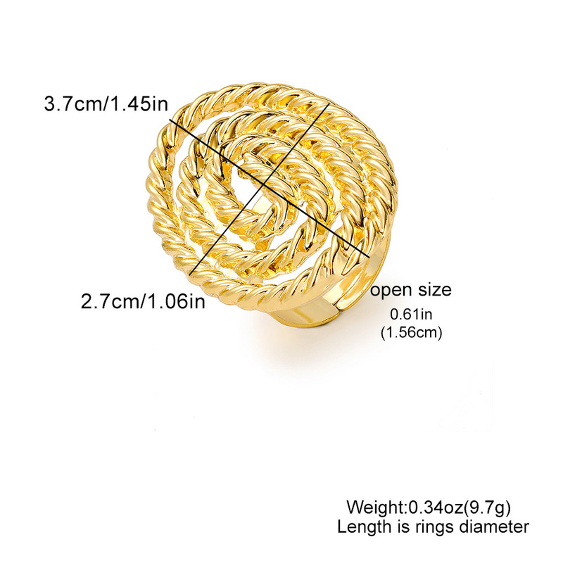 欧美跨境个性五瓣花立体花朵开口戒指 夸张ins金属风缠绕指环ring|undefined