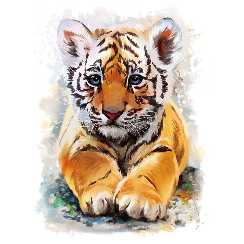 Cross-border 5d Amazon diamante pintura pegatinas hecho a mano DIY animal ladrillo pintura sala de estar pintura decorativa pegatinas al por mayor