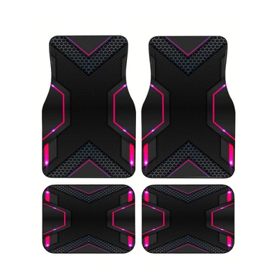 Cross-Border Temu Car Floor Mats Four-Piece – Avtomobil döşəmə paspasları - pink-cyber-foot-pads-4565cm-front-row-two-pieces