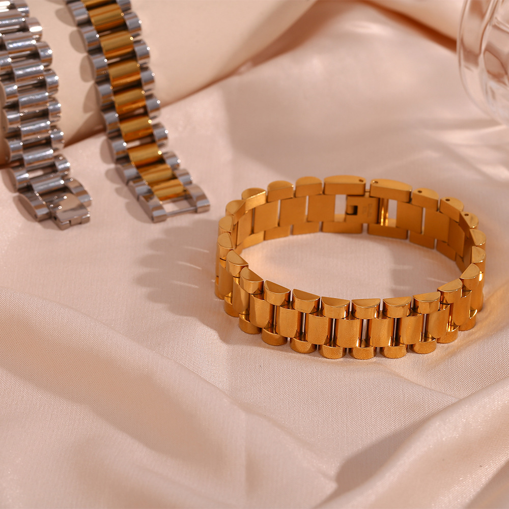 Mode Géométrique Acier Inoxydable Placage Bracelets display picture 9