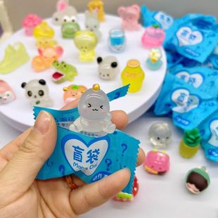 Miniature small animal fruit food play bottle blind bag toy mini simulation small gift items small 61 children's gift