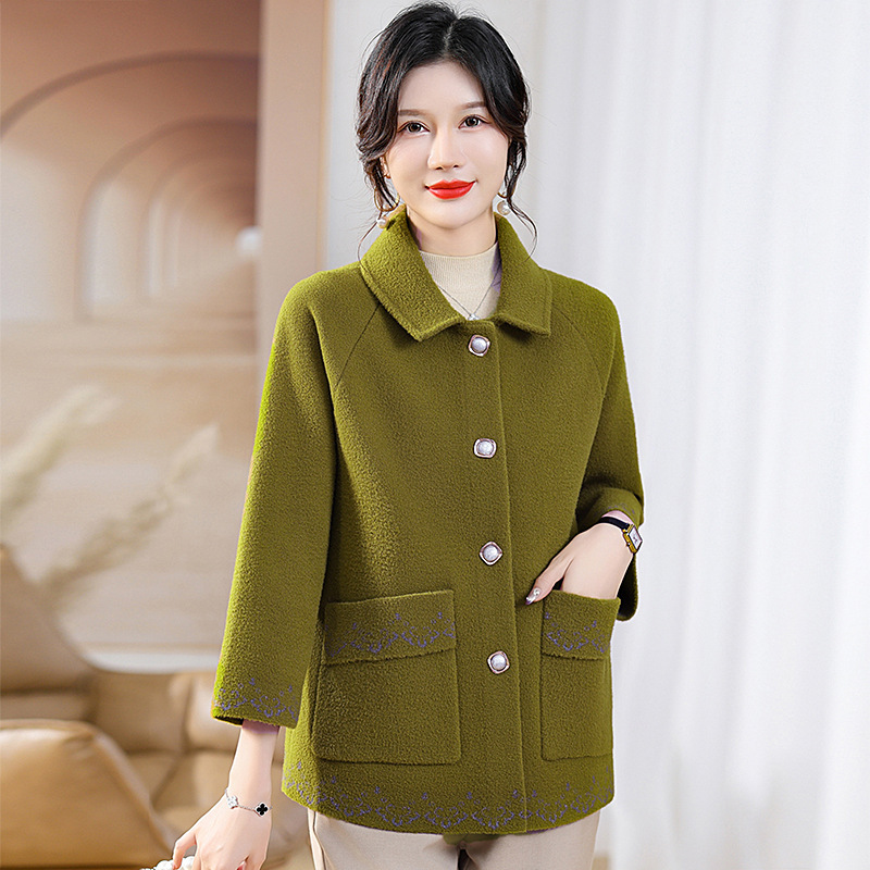 2025年新款时尚洋气妈妈装外套中老年女装春秋冬针织开衫上衣服女|undefined