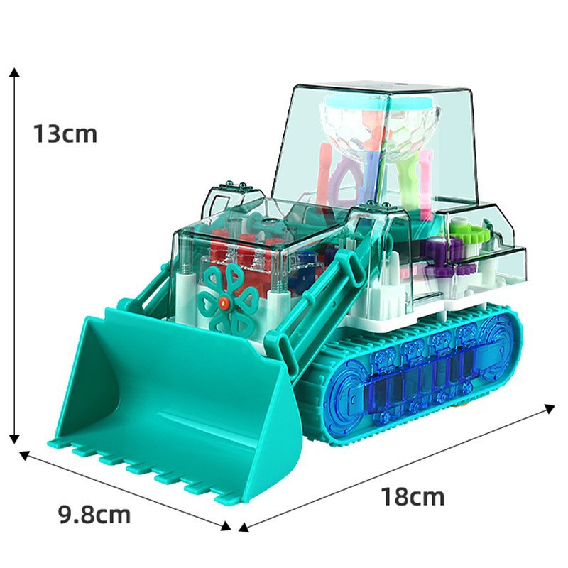 [블루] 투명 기어 불도저 (배터리판)