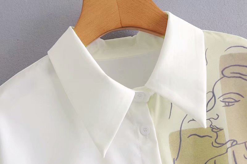 printing long-sleeved shirt top  NSAM27856