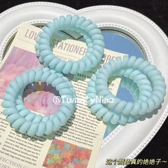 Honey Green Hair Ribbon~ Fresh and Sweet Phone Cord Hair Tassel, Non-Hair-Damaging Hairband, Summer New Women's Hair Accessory