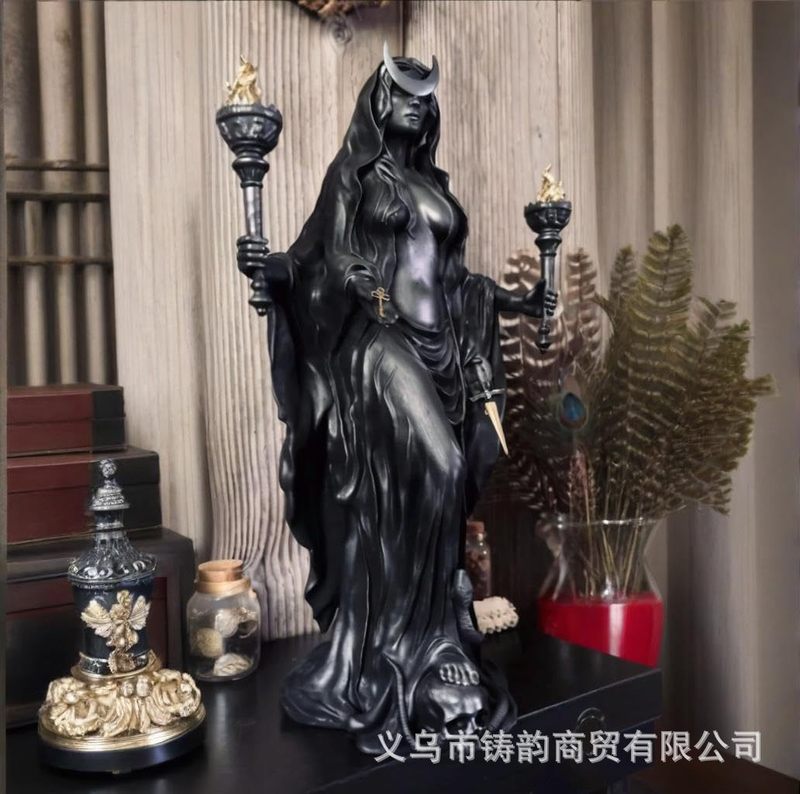 跨境夜之女神雕像家居装饰树脂摆件万圣节装饰树脂工艺品桌面摆件|undefined