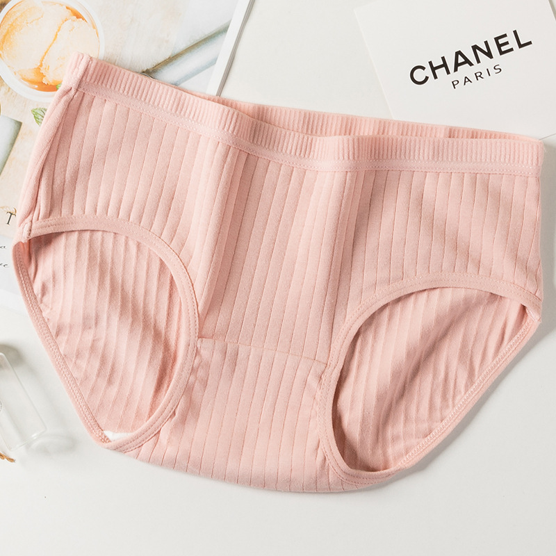 Ropa interior de mujer de talla grande de algodón roscado japonés más grasa de algodón puro antibacteriano 200 kg grueso mm calzoncillos sin costuras de cintura media