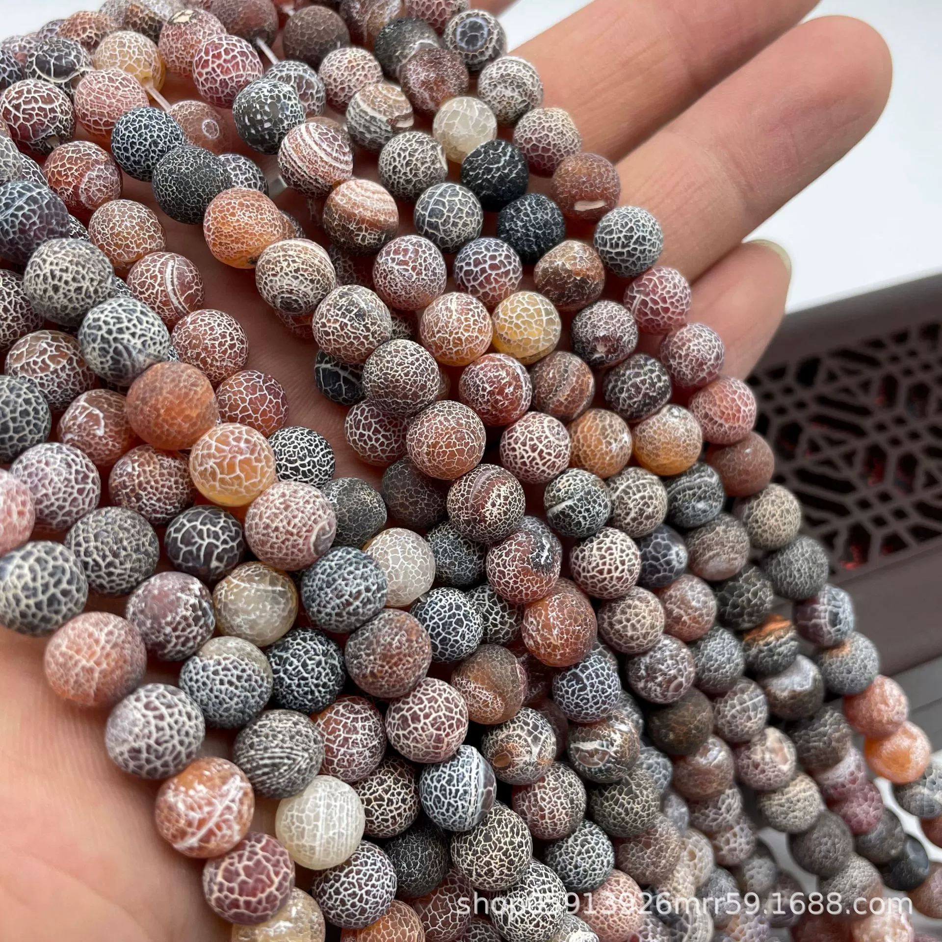 Organic agate matte accessory, accessories, round beads, DIY