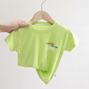 Children's summer short sleeve T-shirt for boys for leisure, Korean style, children's clothing