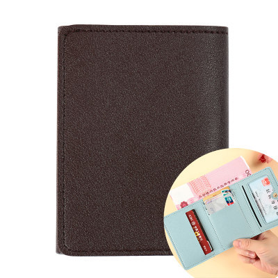 Comercio exterior explosivo simple billetera pequeña multifuncional tarjeta de banco en una tarjeta anti-magnética billetera de cuero
