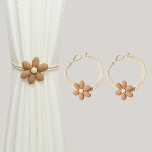 Factory Direct Sale Linen Flower Strap Pin Bundle Tie Japanese-Style Homestay Adjustable Storage Rope in Stock Wholesale