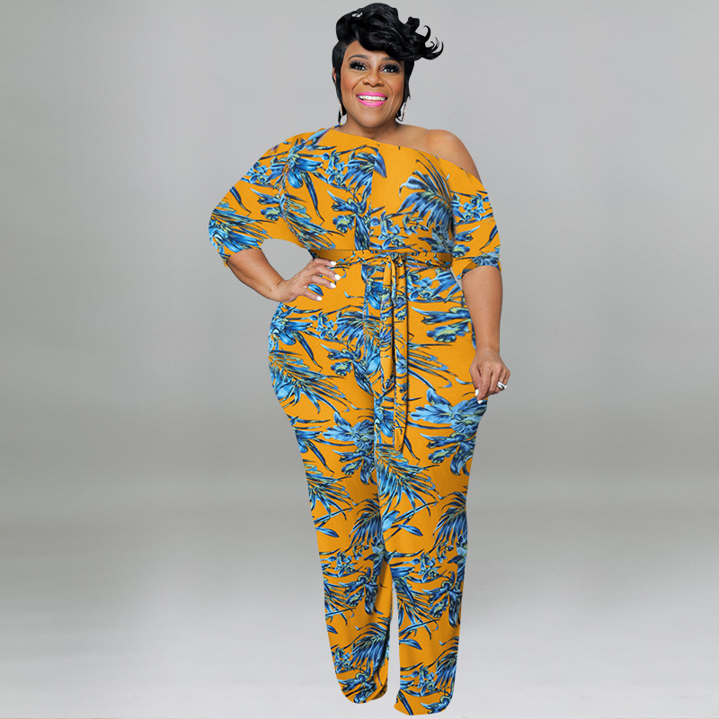 Women's Clothing Plus Size Women's Sexy Off-Shoulder Jumpsuit Long Sleeve For Formal & Casual For Women Plus Size_ecoleips.com