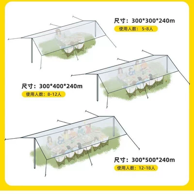 Rainproof Sunscreen 4 Hexagon Octagonal Avtomobil yan çətirləri