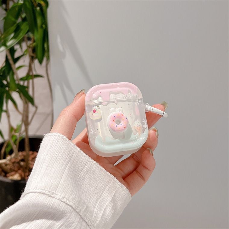 Cute viento viento AirPods4 Cream Donut cubierta protector de auriculares Apple pro2 image 5