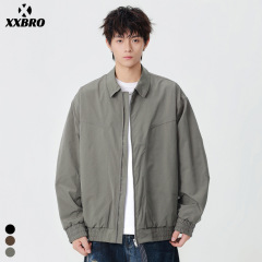 xxbro男装#秋季潮牌高街户外百搭翻领休闲行政夹克宽松情侣外套男