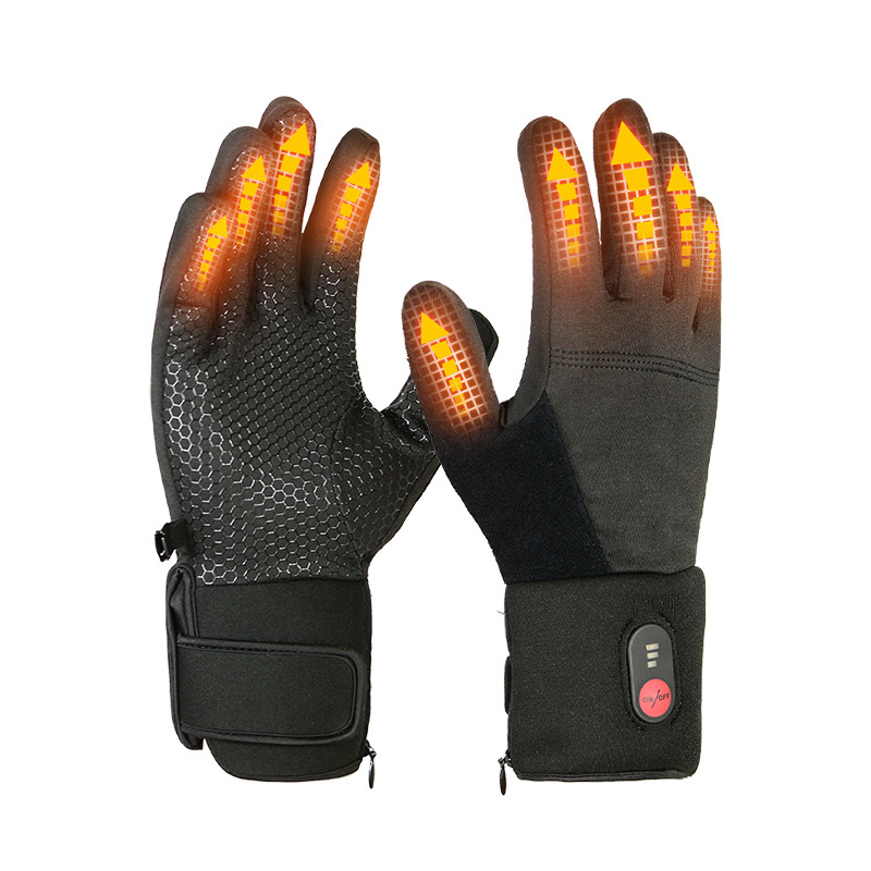 Cross-Border Outdoor Smart Heating Gloves Customized Charging Five-Finger Heating Gloves Sports Ski Electric Heating Gloves