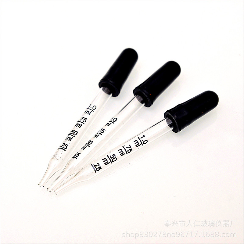 胶头玻璃滴管 1ML刻度玻璃滴管 实验用玻璃滴管批发