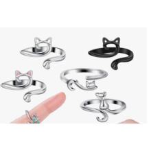 跨境爆款复古凤凰钩针戒指可调节开口带线指环神器织毛衣猫咪戒指