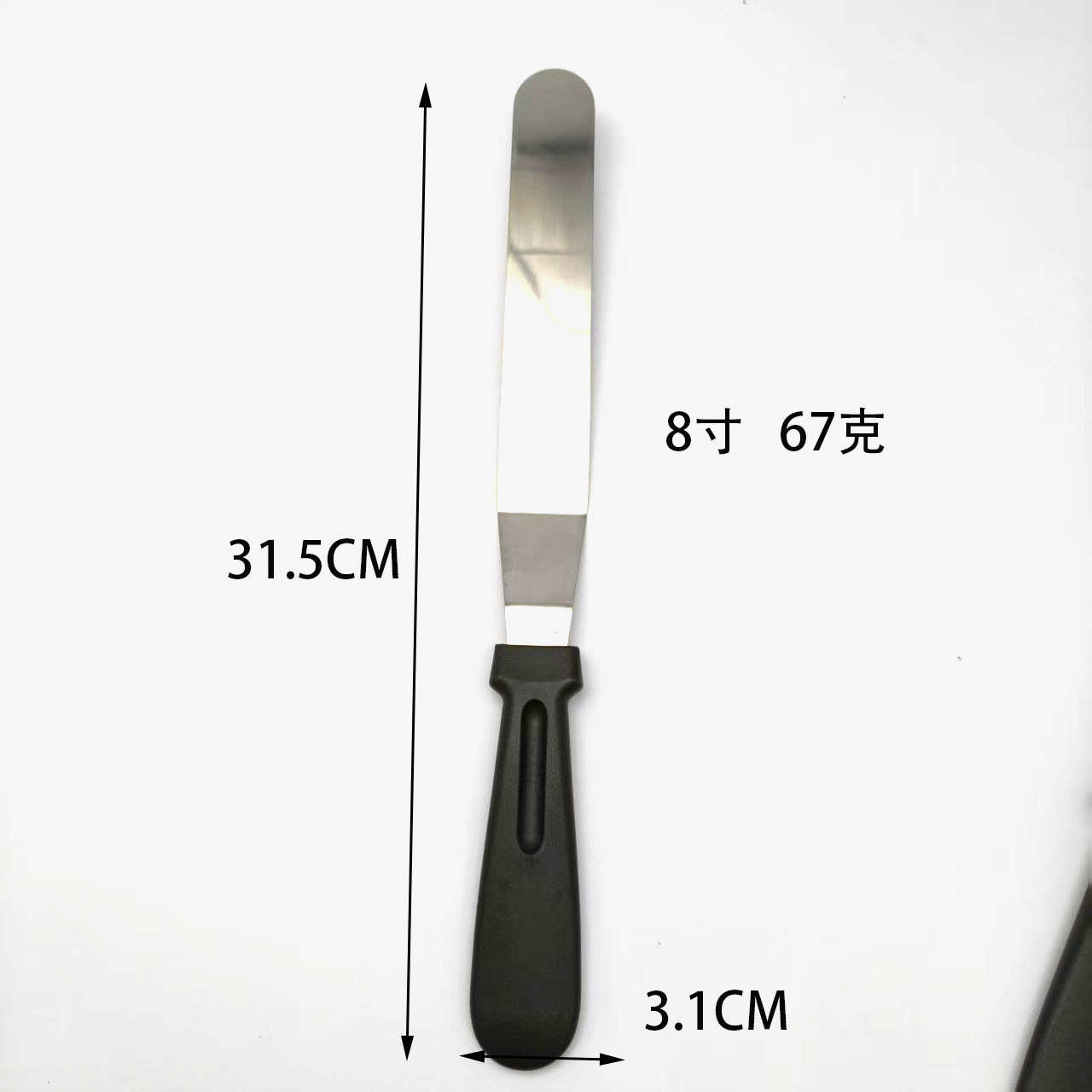 Espátula de acero inoxidable, herramientas para hornear y decorar, cuchillo desmoldeador de pasteles de 6-8-10 pulgadas con borde recto y plegable, raspador, cuchillo para postres image 12