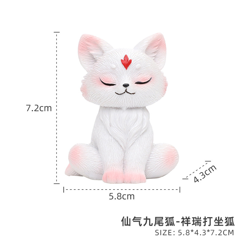 Chậu cây mọng nước hình hồ ly chín đuôi resin, chậu mini trang trí sân vườn và tiểu cảnh (RG-121)