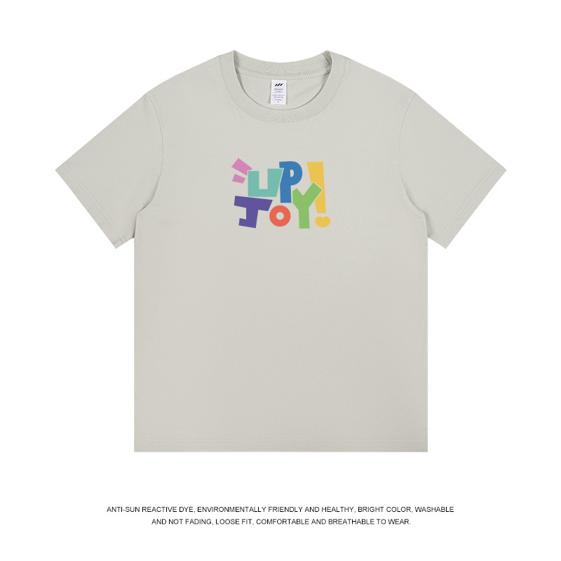 トレンドブランドの万能カラープリント半袖Tシャツ、夏のファッショナブルな個性的なカジュアル通勤トップス、男女兼用、インスタ映え、卸売|undefined