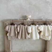 韩版夏季婴幼童大PP短袖短裤休闲套装ins宝宝公主邹邹哈衣爬服潮