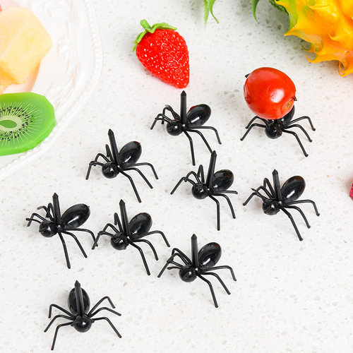 Cross-border best-selling ant moving fruit salad cake fork set of 12 pieces