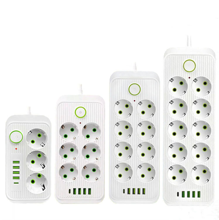 Tablero de enchufe estándar europeo enchufe especial de regulación Europea con interfaz USB interruptor alemán enchufe de oficina doméstica