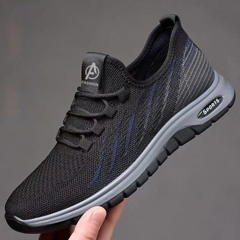 Men's Summer Thin Breathable Fly-Woven Mesh Foreign Trade Shoes Men's Trendy Lace-Up Lightweight Sports Running Shoes Men's Summer Thin Breathable Fly-Woven Mesh Foreign Trade Shoes Men's Trendy Lace-Up Lightweight Sports Running Shoes