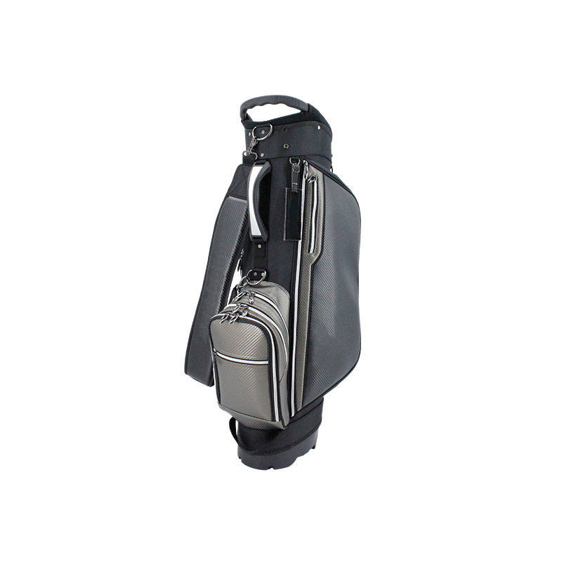Bolsa de golf de cuero compuesto multi-funcional bolsa de soporte luz versión portátil puede contener un conjunto completo de clubes al por mayor