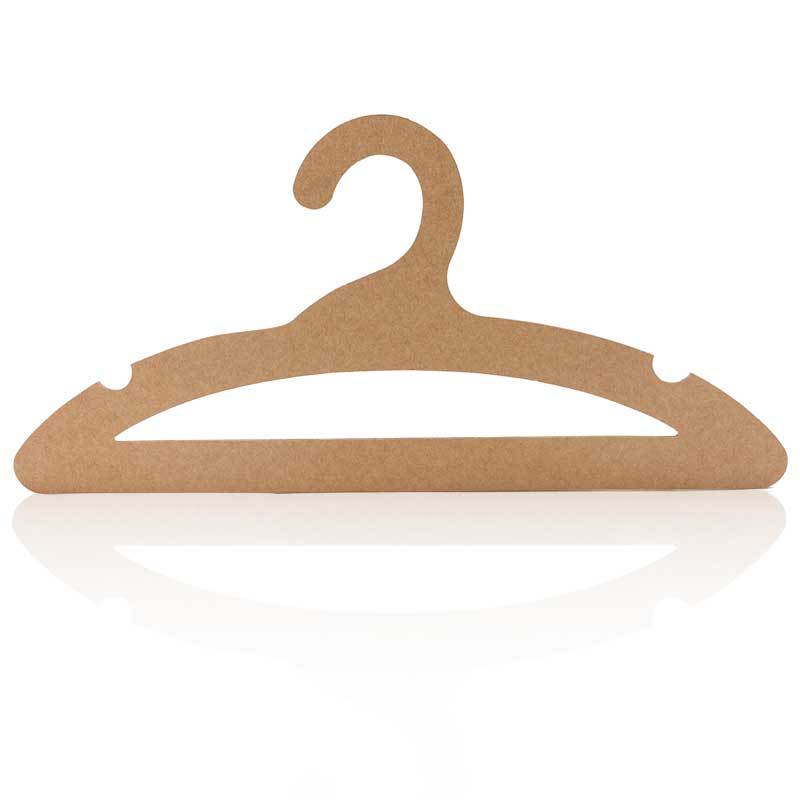 Fabricante personalizado impresa percha de papel kraft mantas pantalones ropa desechable percha de papel degradable