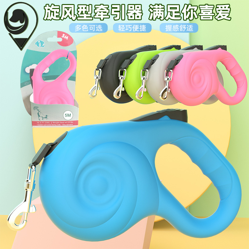 Nuevo tractor de mascotas cuerda de tracción retráctil automático color caramelo Smiley Dog tracción cuerda